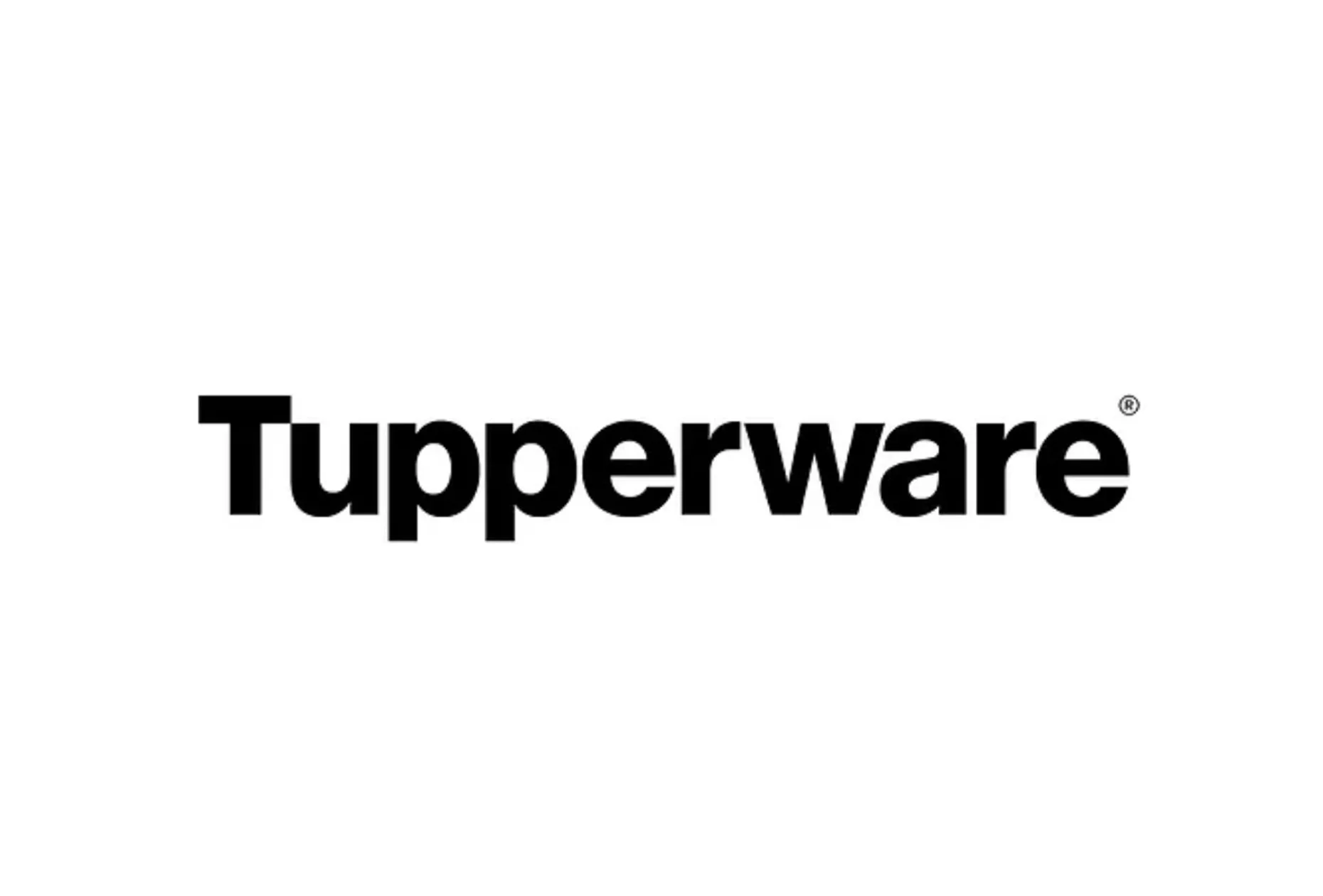 Tupperware logo in bold black font.