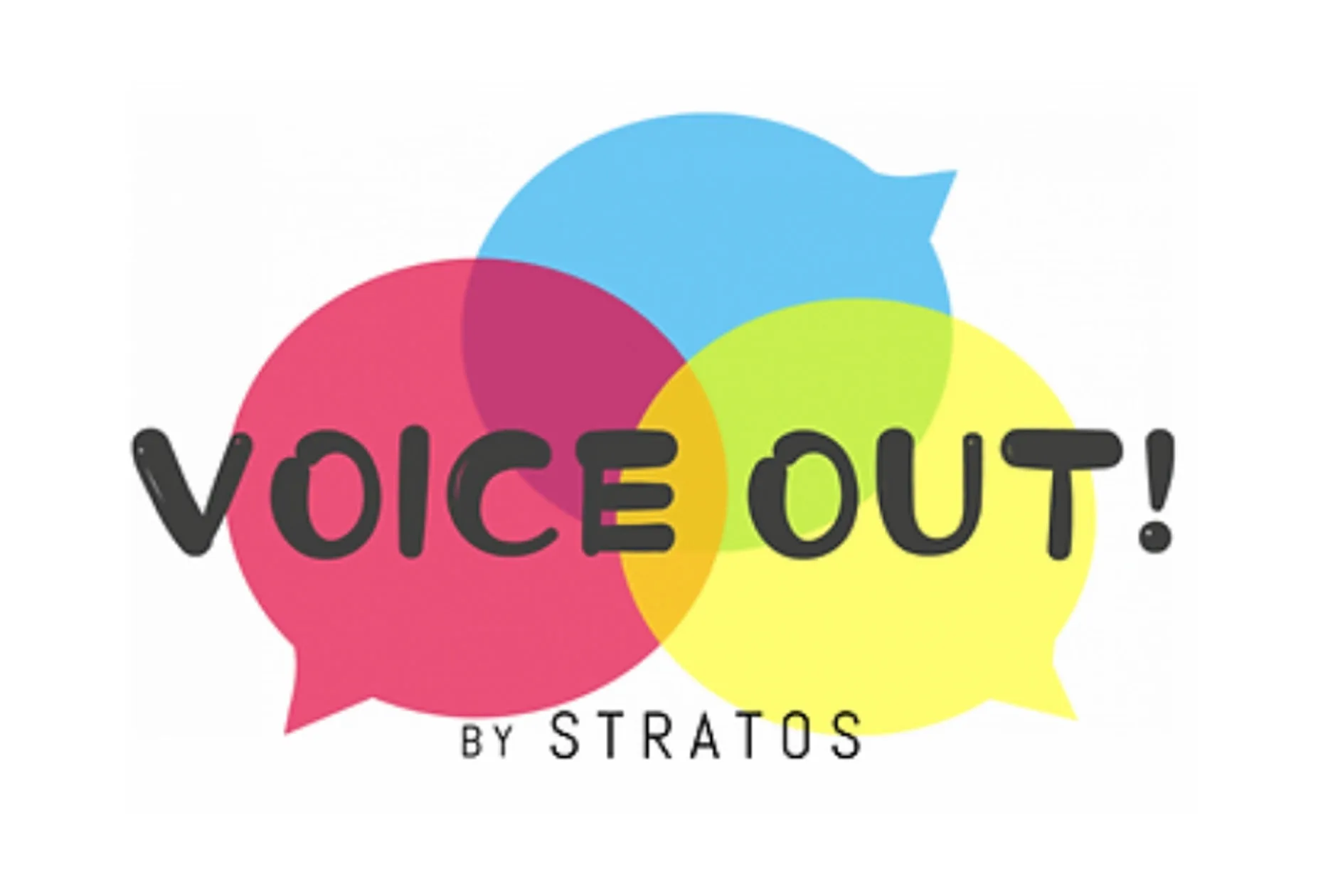 Voice Out logo with colorful speech bubbles