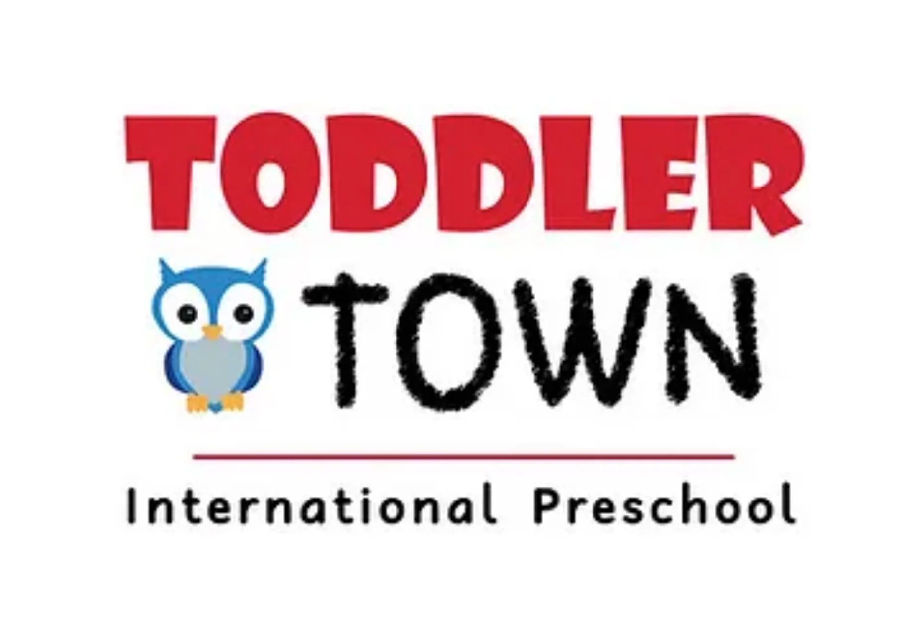 Toddler Town International Preschool logo with owl.