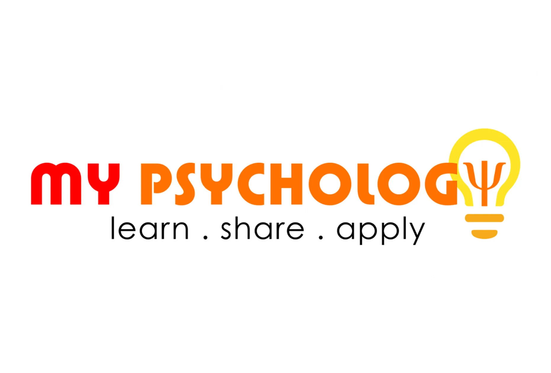 My Psychology logo with learn, share, apply