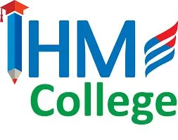 IHM College logo with graduation cap
