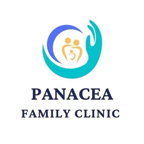 Panacea Family Clinic logo with abstract figures.