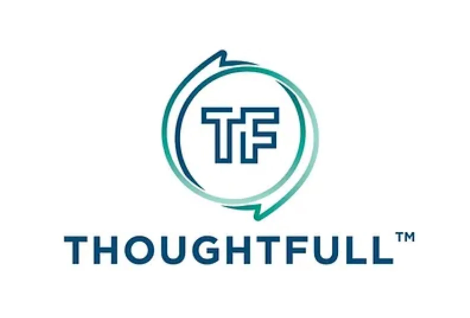 ThoughtFull logo with circular arrow design