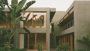 Modern consulting suites with timber screens and tropical planting in Damansara, Selangor